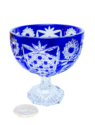 Crystal cobalt bowl