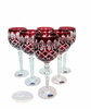 Ruby crystal wine glasses 280ml Crate Olive