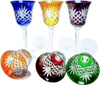 Coloured crystal wine glasses 170 ml Pineapple