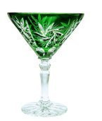 Emerald crystal martini glasses 110ml Olive grinder