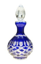 Cobalt crystal carafe of 500 ml vodka and tinctures Olive lattice