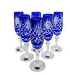 Cobalt crystal champagne glasses 150ml Pineapple