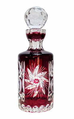 Ruby crystal decanter for Vodka Mill Olive 500 ml