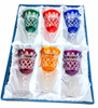 Coloured crystal wine glasses 220ml Crate Olive