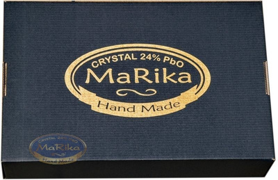 Kobaltowe kryształowe szklanki do whisky 280 ml Krateczka