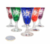 Coloured crystal vodka glasses 30 ml Olive Mill