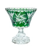 Szmaragdowa  kryształowa Paterka  Rumcajs 16 cm Młynek Oliwka