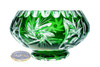 Emerald crystal fruitcake on foot 16 cm Olive Mill