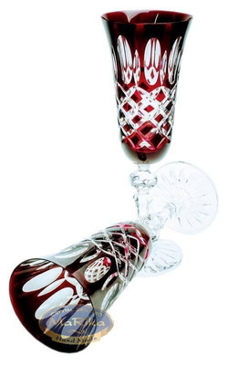 Ruby crystal champagne glasses 150 ml Crate Olive