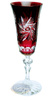 Ruby crystal champagne glasses 150ml Olive Mill