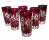 Ruby crystal water glasses 320ml Olive Mill