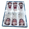 Ruby crystal wine glasses 220 ml Olive grate