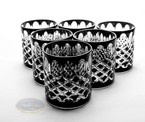 Black crystal glasses for whisky 280ml   Olive Grate