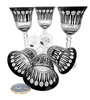 Black crystal wine glasses 280ml French