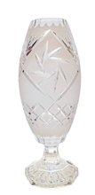 Biały Kryształowy wazon 35 cm Młynek