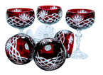 Ruby crystal champagne glasses 150ml Pineapple
