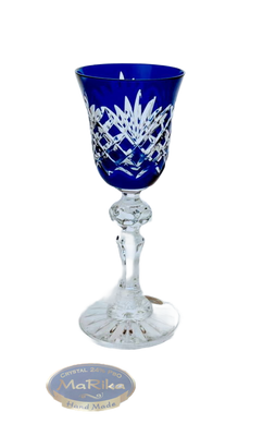 Cobalt crystal liqueur glasses 60ml Pineapple 6 pieces
