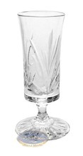 Crystal Liqueur Glasses 60 ml Frozen Leaf