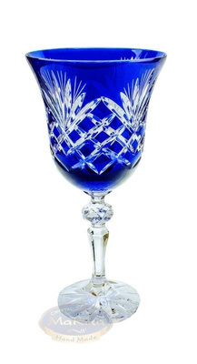 Kolorowe kryształowe kieliszki do wina 280ml Ananas