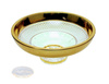 Crystal golden bowl on the foot.