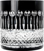 Black crystal glasses for whiskey 280ml Francuski