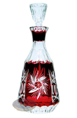 Ruby crystal glass carafe for Vodka Młynek Olive 500 ml