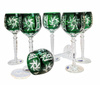 Emerald crystal wine glasses 280ml Olive Mill
