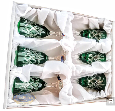 Emerald crystal vodka glasses 40 ml Pineapple