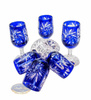 Cobalt crystal vodka glasses 25ml Olive Mill