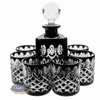Black Olive Crate whisky decanter and glasses set