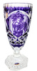 Grawerowany ametystowy kryształowy wazon 30 cm   A. Mucha