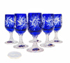 Cobalt crystal vodka glasses 25ml Olive Mill