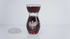 Rubinowy kryształowy wazon z Orłem 10 cm