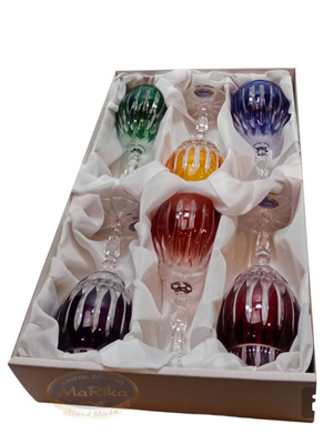 Colour crystal liqueur glasses 60ml Line