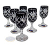 Black crystal vodka glasses 30 ml pineapple