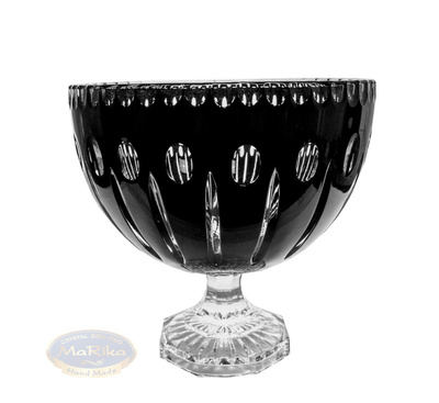 Black crystal legged bowl