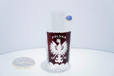 Kryształowa szklanka do wody z wygrawerowanym orłem Polskim 320ml