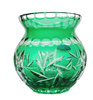Szmaragdowy kryształowy wazon  16 cm Młynek Oliwka