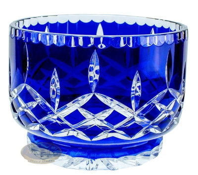 Cobalt crystal bowl