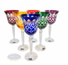 Coloured crystal wine glasses 280 ml Crate Olive
