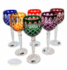 Coloured crystal wine glasses 280 ml Crate Olive