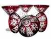 Ruby crystal martini glasses 110ml Olive Mill