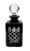 Black crystal whiskey carafe 700 ml Grid Olive