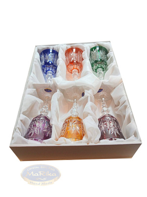 Coloured crystal wine glasses 170ml Olwik Mill