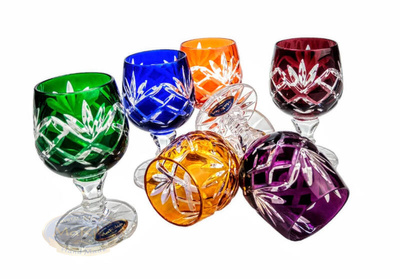 Vasos de vodka de cristal de colores 40 ml