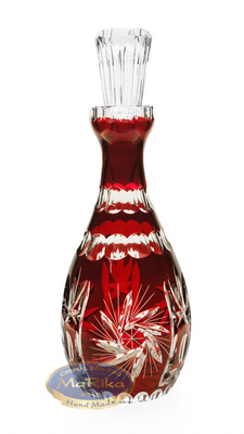 Ruby crystal wine decanter 700ml Mill Olive