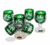 Emerald crystal 40ml vodka glasses Olive Mill
