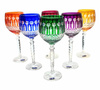 Coloured crystal wine glasses 280ml French