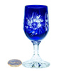 Cobalt crystal vodka glasses 25ml Olive Mill