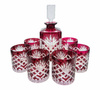 Set di bicchieri e decanter per whisky Frantoio Cobalto